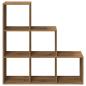 Preview: Raumteiler-Bücherregal 3 Etagen Artisan-Eiche 99x29x99 cm