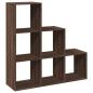 Preview: Raumteiler-Bücherregal 3 Etagen Braun Eichen-Optik 99x29x99 cm