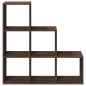 Preview: Raumteiler-Bücherregal 3 Etagen Braun Eichen-Optik 99x29x99 cm
