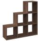 Preview: Raumteiler-Bücherregal 3 Etagen Braun Eichen-Optik 99x29x99 cm