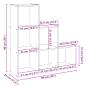 Preview: Raumteiler-Bücherregal 3 Etagen Braun Eichen-Optik 99x29x99 cm