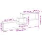 Preview: Wandschrank 158x18x53 cm Betongrau Holzwerkstoff