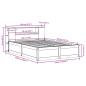 Preview: Massivholzbett ohne Matratze Wachsbraun 150x200 cm Kiefernholz