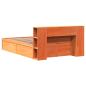 Preview: Massivholzbett ohne Matratze Wachsbraun 150x200 cm Kiefernholz