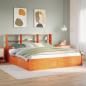 Preview: ARDEBO.de - Massivholzbett ohne Matratze Wachsbraun 180x200 Kiefernholz