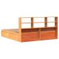 Preview: Massivholzbett ohne Matratze Wachsbraun 180x200 Kiefernholz