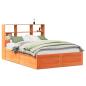 Preview: Massivholzbett ohne Matratze Wachsbraun 140x190 cm Kiefernholz