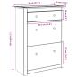 Preview: Schuhschrank Panama 80x35x105 cm Massivholz Kiefer