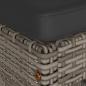 Preview: Garten-Barhocker mit Kissen 2 Stk. Grau Poly Rattan