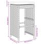 Preview: Garten-Barhocker mit Kissen 2 Stk. Grau Poly Rattan