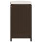 Preview: Garten-Barhocker mit Kissen 2 Stk. Braun Poly Rattan