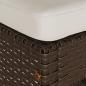 Preview: Garten-Barhocker mit Kissen 2 Stk. Braun Poly Rattan