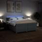 Preview: Boxspringbett mit Matratze Dunkelgrau 200x200 cm Stoff