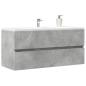 Preview: ARDEBO.de - Waschbeckenunterschrank Betongrau 100x38,5x45 cm Holzwerkstoff