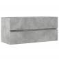 Preview: Waschbeckenunterschrank Betongrau 100x38,5x45 cm Holzwerkstoff