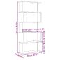 Preview: Raumteiler-Bücherregal 5 Etagen Räuchereiche 70x24x161 cm
