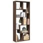 Preview: ARDEBO.de - Raumteiler-Bücherregal Braun Eichen-Optik 67x25x161,5 cm