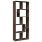 Preview: Raumteiler-Bücherregal Braun Eichen-Optik 67x25x161,5 cm