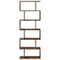 Preview: Raumteiler-Bücherregal 6 Etagen Räuchereiche 70x24x193 cm