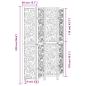 Preview: 4-tlg. Paravent Schwarz Massivholz Paulownia