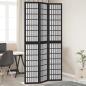 Preview: ARDEBO.de - 3-tlg. Paravent Schwarz Massivholz Paulownia