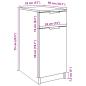Preview: Büroschrank Altholz-Optik 33x50x75 cm Holzwerkstoff