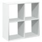 Preview: Raumteiler-Bücherregal Weiß 69,5x29x69,5 cm Holzwerkstoff