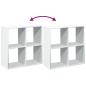 Preview: Raumteiler-Bücherregal Weiß 69,5x29x69,5 cm Holzwerkstoff
