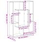 Preview: Bücherregal Weiß 63x20x90 cm Holzwerkstoff