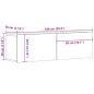 Preview: TV-Wandschrank Artisan-Eiche 100x30x30 cm Holzwerkstoff