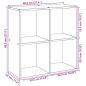 Preview: Raumteiler-Bücherregal Grau Sonoma 69,5x29x69,5 cm