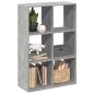 Preview: ARDEBO.de - Raumteiler-Bücherregal Betongrau 69,5x29x103,5 cm Holzwerkstoff