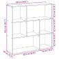 Preview: Raumteiler-Bücherregal Weiß 102x29x103,5 cm Holzwerkstoff
