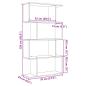 Preview: Raumteiler-Bücherregal 4 Böden Räuchereiche 70x24x129 cm