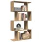 Preview: ARDEBO.de - Raumteiler-Bücherregal 4 Böden Artisan-Eiche 70x24x129 cm