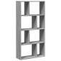 Preview: Bücherregal Grau Sonoma 60x20x120 cm Holzwerkstoff