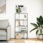 Preview: Bücherregal Betongrau 60x20x120 cm Holzwerkstoff