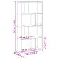 Preview: Bücherregal Betongrau 60x20x120 cm Holzwerkstoff