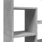 Preview: Bücherregal Betongrau 72x20x120 cm Holzwerkstoff