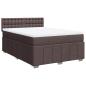 Preview: Boxspringbett mit Matratze Dunkelbraun 140x200 cm Stoff