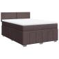 Preview: Boxspringbett mit Matratze Dunkelbraun 160x200 cm Stoff