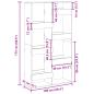 Preview: Bücherregal Eichen-Optik 100x33x175 cm Holzwerkstoff