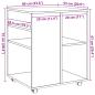 Preview: Rollschrank Altholz-Optik 60x53x72 cm Holzwerkstoff