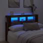Preview: ARDEBO.de - LED-Kopfteil Altholz-Optik 160x18,5x103,5 cm Holzwerkstoff