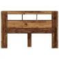 Preview: LED-Kopfteil Altholz-Optik 160x18,5x103,5 cm Holzwerkstoff