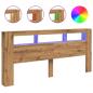 Preview: LED-Kopfteil Artisan-Eiche 220x18,5x103,5 cm Holzwerkstoff