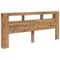 Preview: LED-Kopfteil Artisan-Eiche 220x18,5x103,5 cm Holzwerkstoff