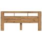 Preview: LED-Kopfteil Artisan-Eiche 220x18,5x103,5 cm Holzwerkstoff