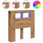 Preview: LED-Kopfteil Artisan-Eiche 100x18,5x103,5 cm Holzwerkstoff