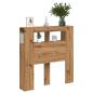 Preview: LED-Kopfteil Artisan-Eiche 100x18,5x103,5 cm Holzwerkstoff